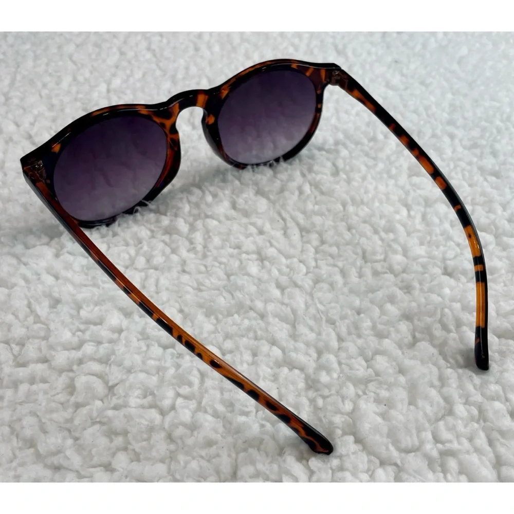 Tortoise Shell Sunglasses with Purple Lenses - Picture 6 of 16